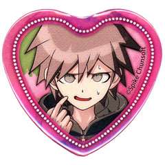 Danganronpa 8 Makoto Naegi Blushing Heart Can Badge Collection Danganronpa Ver. Namja Town 8th Anniversary! Zeiin Zetsubo Limited Buttons [USED]