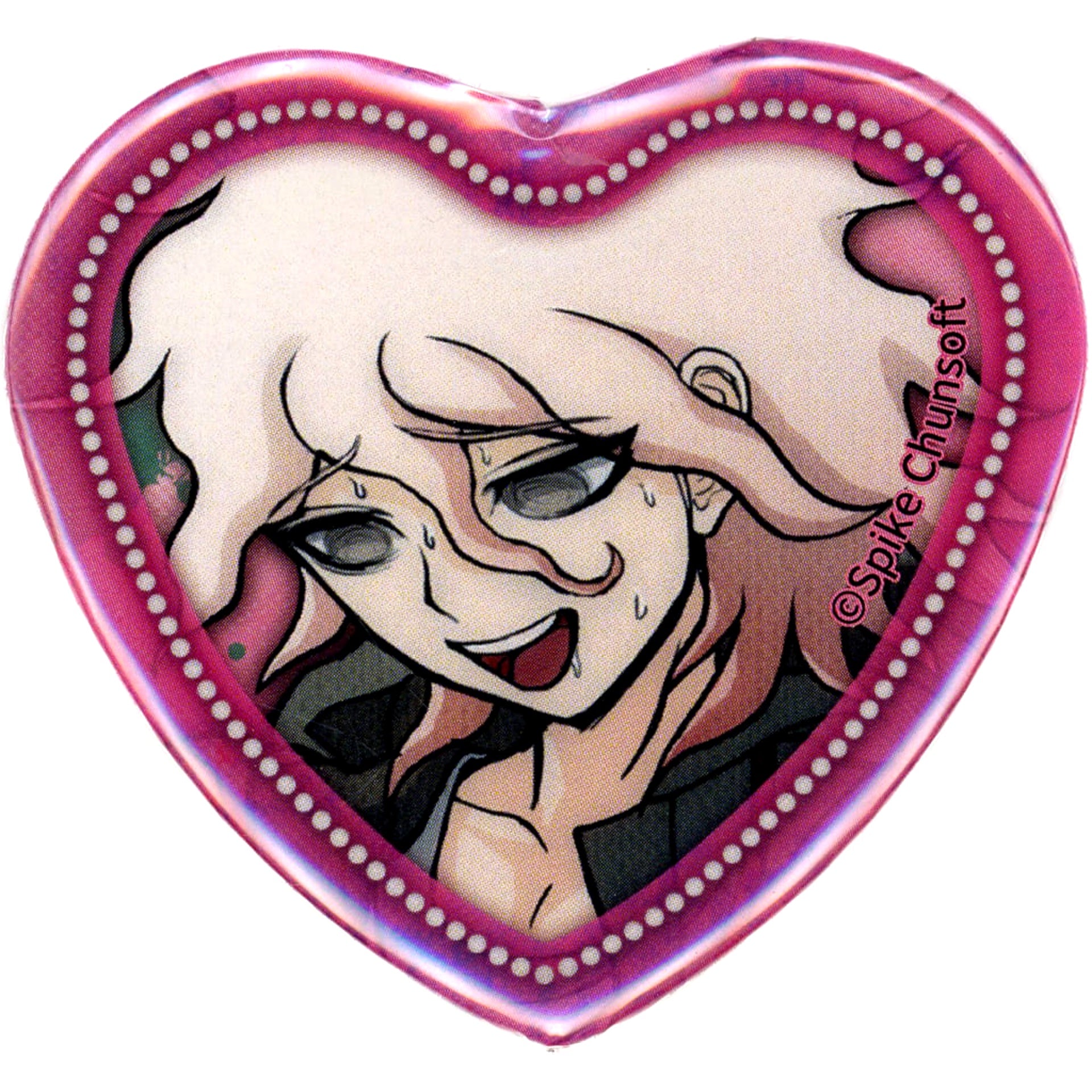Danganronpa8 in Namja Town Nagito Komaeda Blushing Heart Can Badge Collection Super Danganronpa 2 Ver. It's The 8th Anniversary! Everyone Is in Despair Limited Buttons [USED]