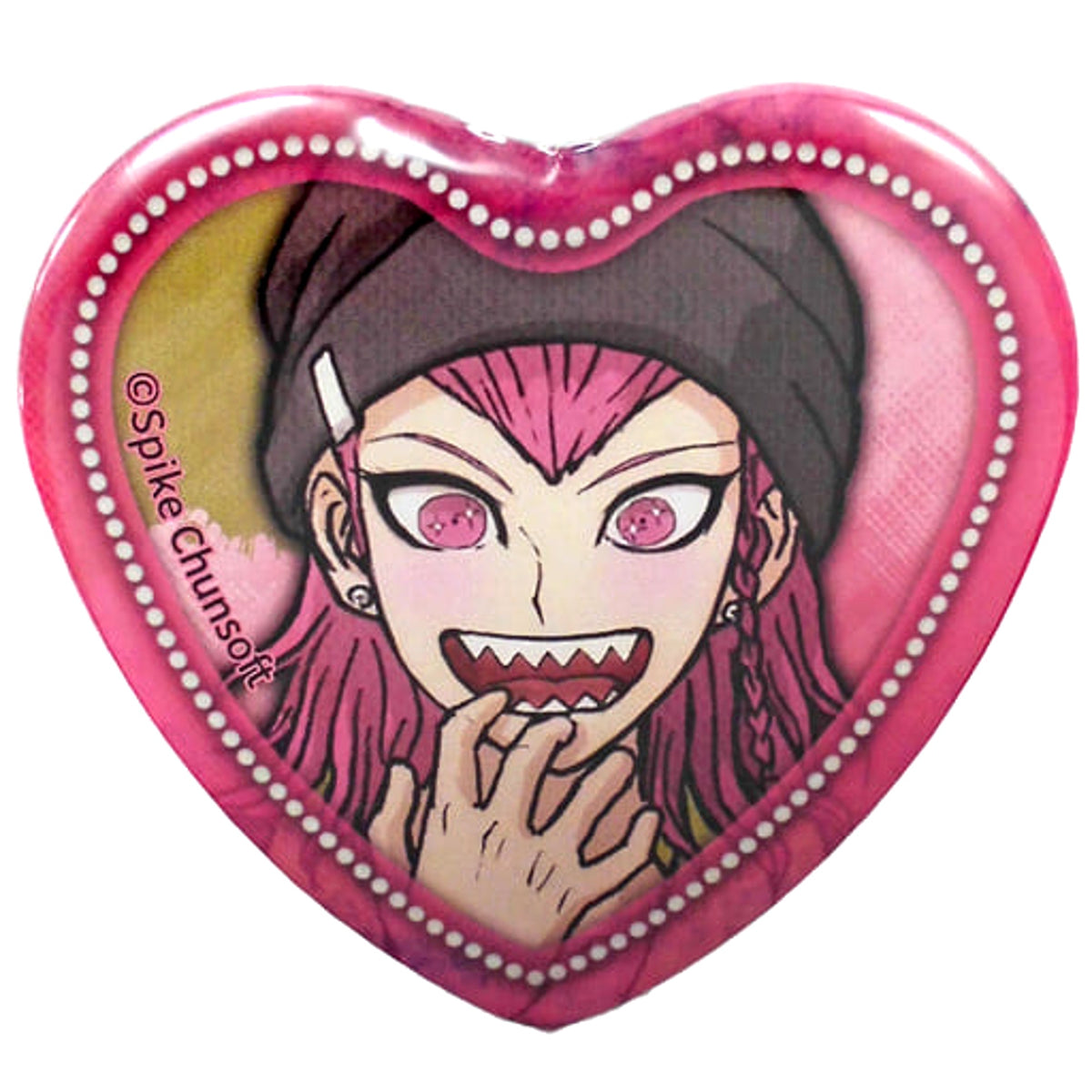 Danganronpa 8 Kazuichi Souda Blushing Heart Can Badge Collection Super Danganronpa 2 Ver. Namja Town 8th Anniversary! Zeiin Zetsubo Limited Buttons [USED]