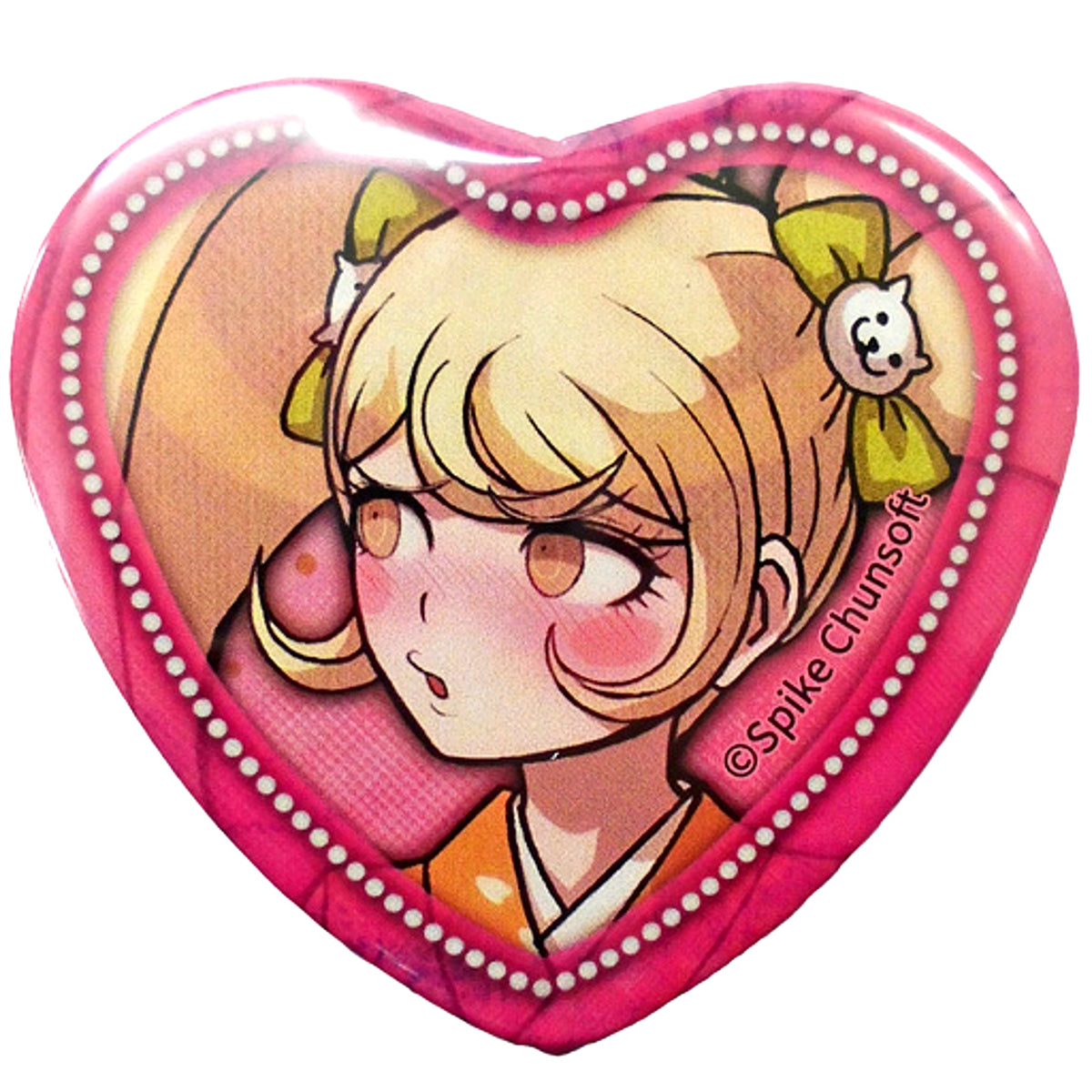 Hiyoko Saionji Super Danganronpa 2 Ver. Danganronpa Infinity in Namjatown 8th Anniversary Everyone Despair Blushing Face Heart Button Collection [USED]