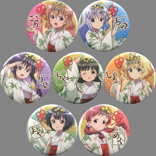Is the Order a Rabbit?? Cocoa & Others Trading Japanese Paper Style Can Badge Is Your Order a Festival?? Atre Akihabara Limited All 7 Types Set Buttons [USED]