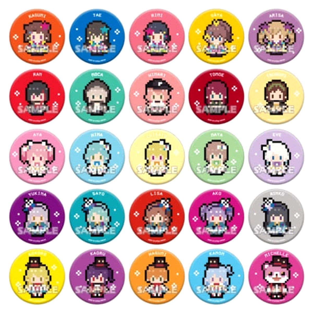 Bang Dream! Girls Band Party! Rimi Ushigome & Others Charadot Trading Can Badge All 25 Types Set Buttons [USED]