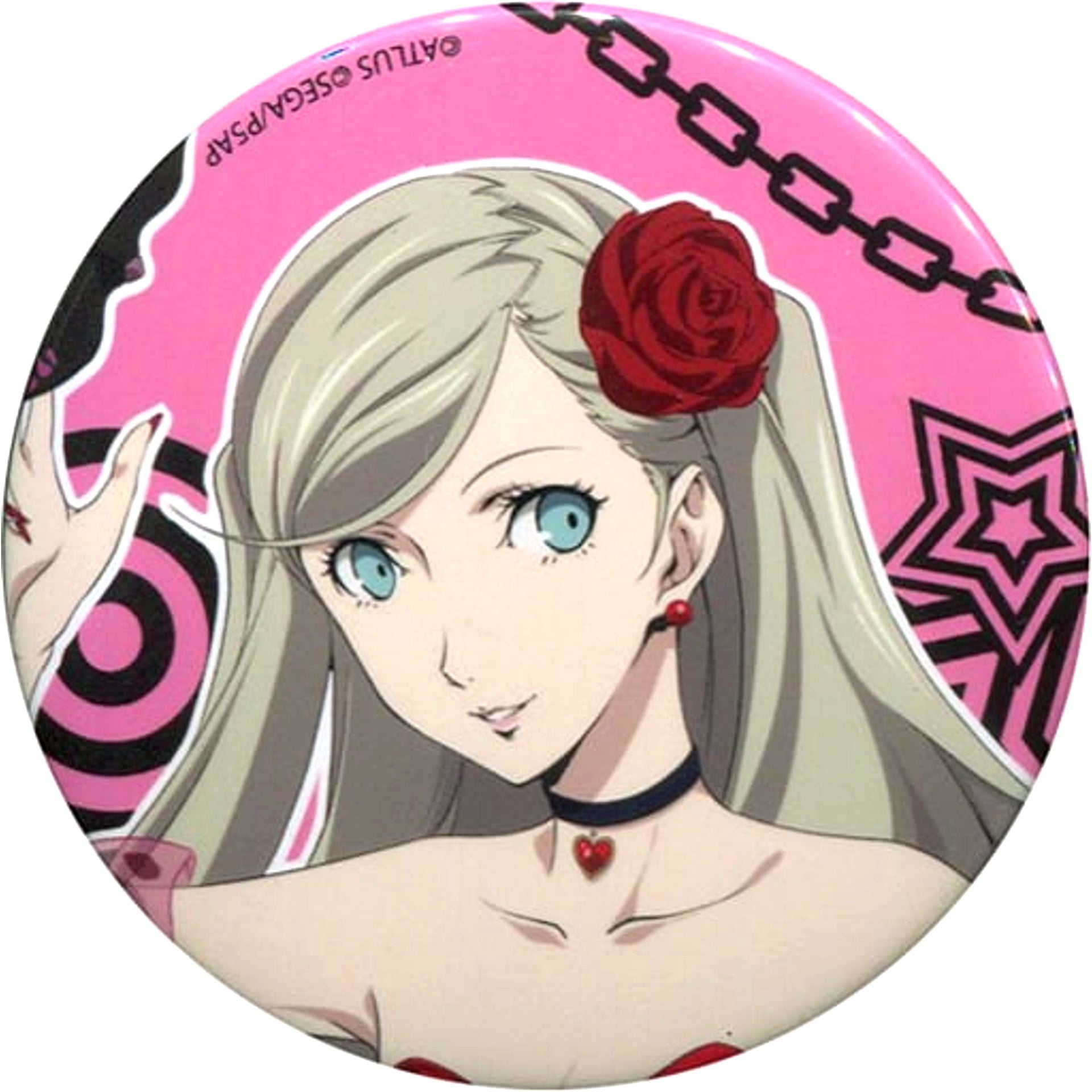 Ann Takamaki Persona 5 the Animation Masquerade Party Trading Button [USED]