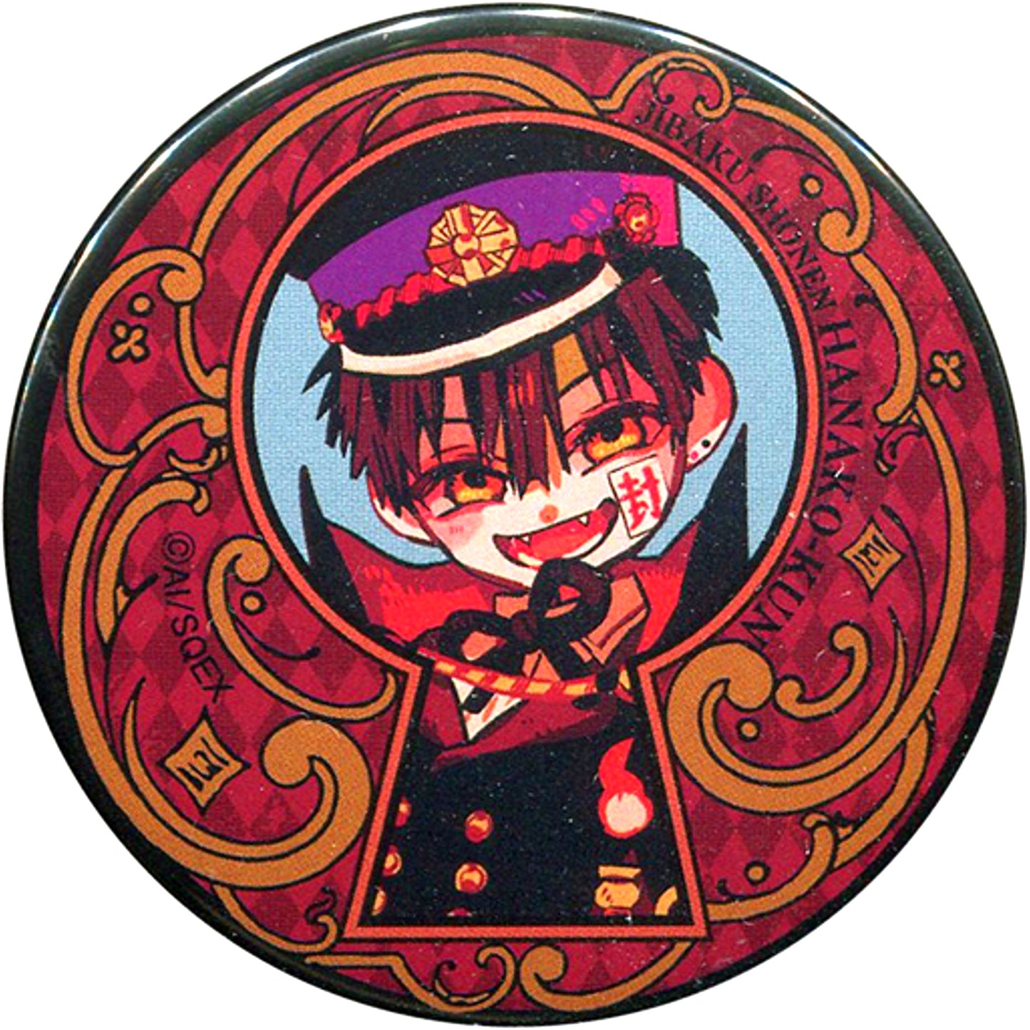 Hanako-kun Toilet-Bound Hanako-kun GHOST HOTEL'S CAFE Trading Button [USED]