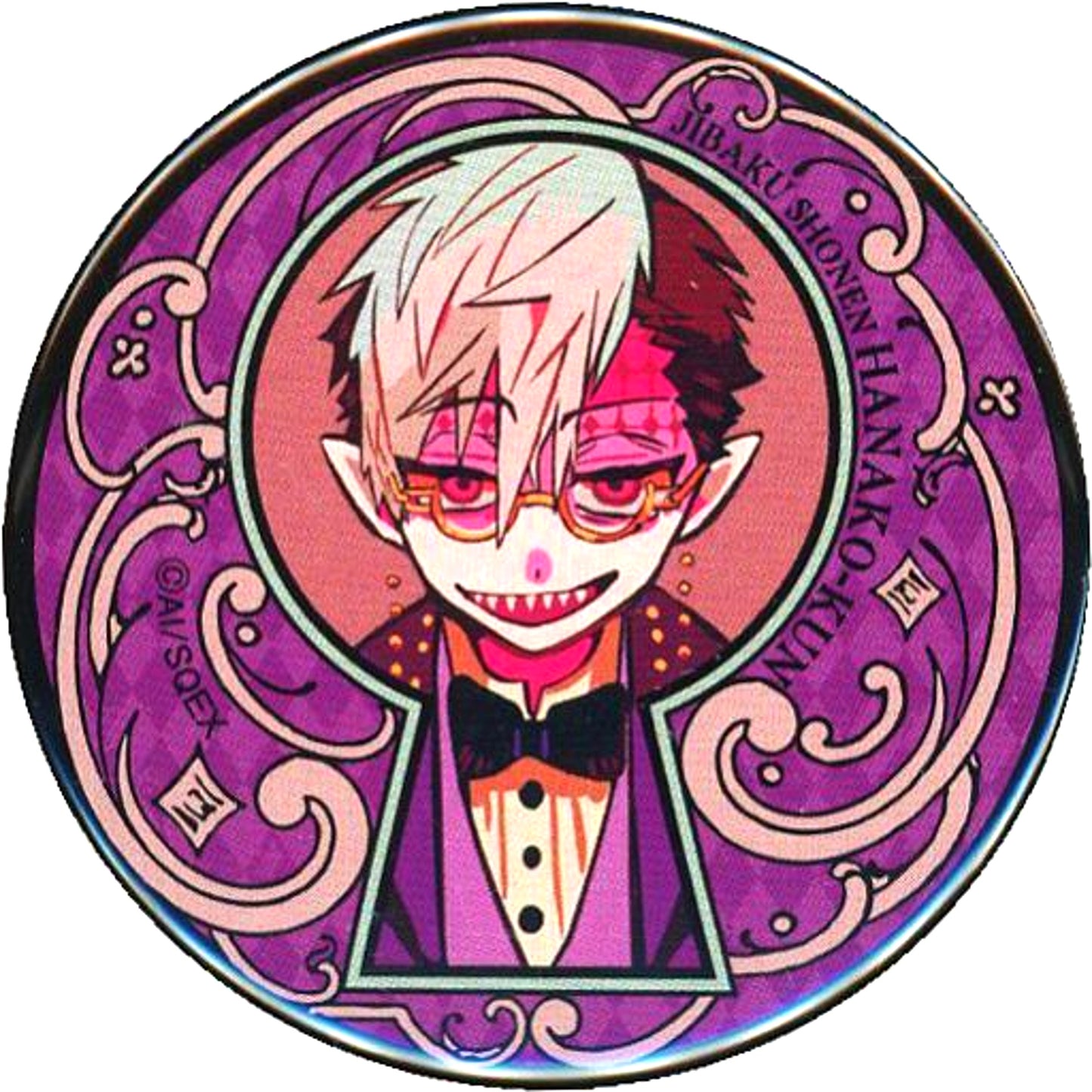 Tsuchigomori Toilet-Bound Hanako-kun GHOST HOTEL'S CAFE Trading Button [USED]