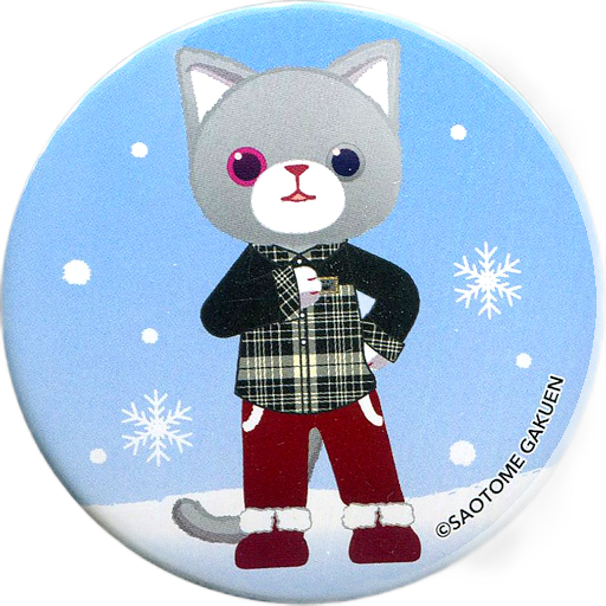 Ranmaru Kurosaki Granata Uta no Prince Sama Prince Cat WINTER HOLIDAY Trading Tin Badge Happy Snow Ver. Lapel Pin [USED]