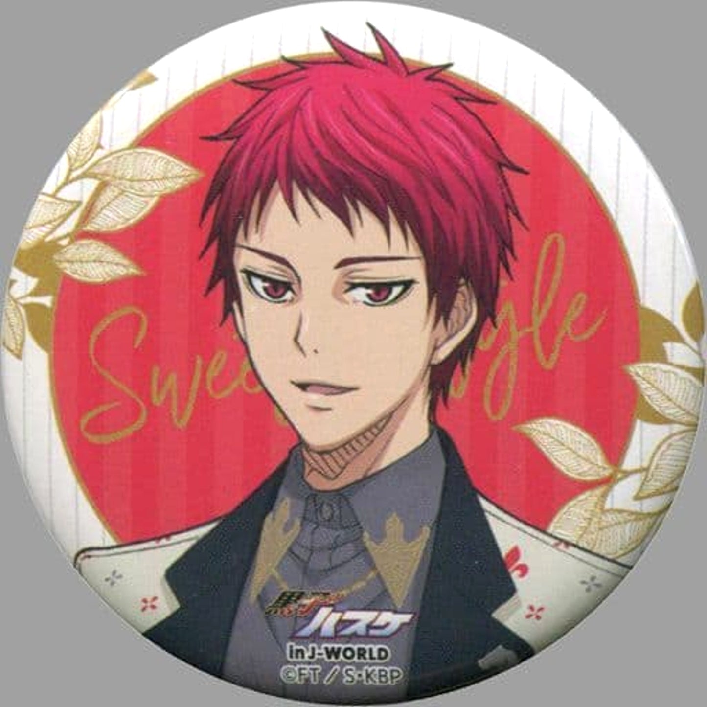 Seijuro Akashi Kuroko's Basketball 56mm Button J-World Collection Sweets Style Ver. Seijuro Akashi Limited Mini Attraction Manager no Oshigoto Basketball Prize [USED]