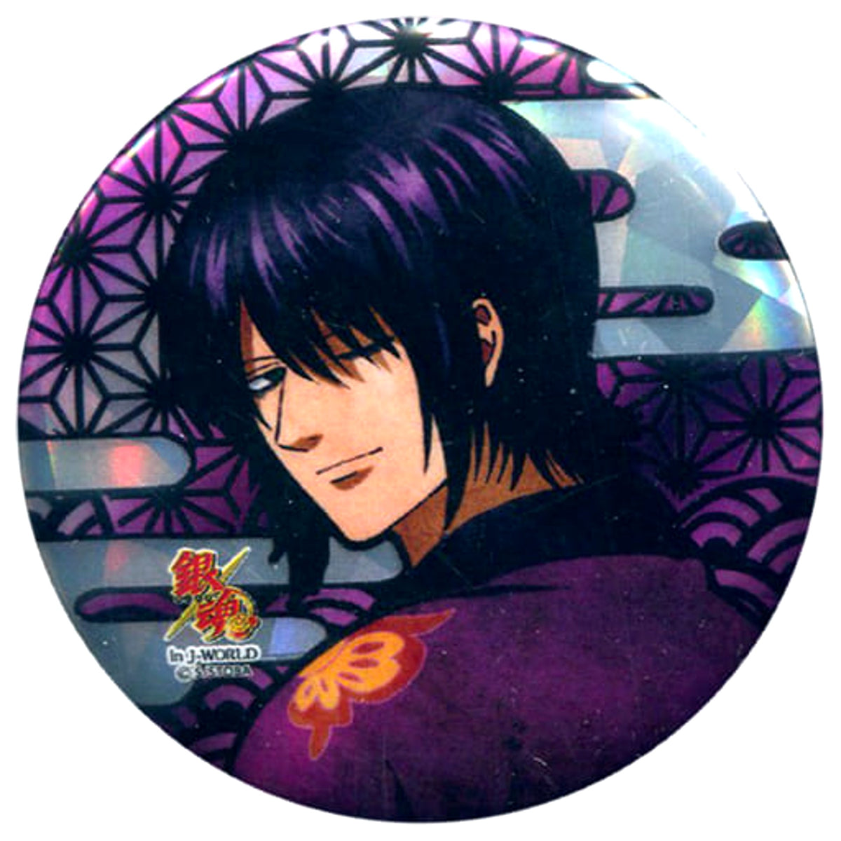 Gintama.: Silver Soul Arc Shinsuke Takasugi 56mm Can Badge Gintama.: Silver Soul Arc Second Half in J-World Tokyo Limited Mini Game Gather Samurai! Shirogane Garapon Takasugi Prize Buttons [USED]