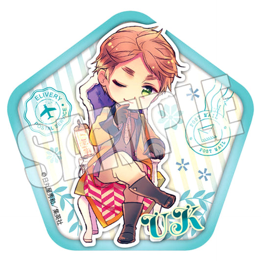 United Kingdom Hetalia World Stars Pentagonal Button Collection [USED]