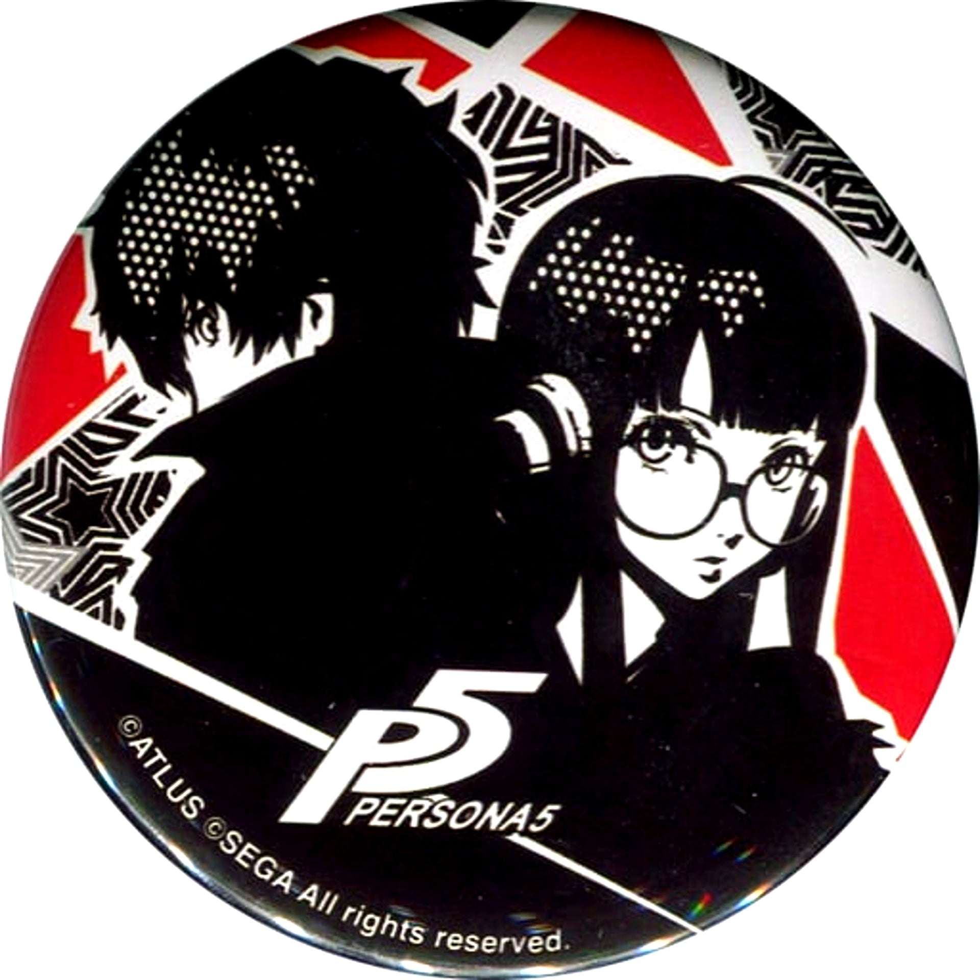 Futaba Sakura Persona 5 Trading Button Coop Ver. [USED]