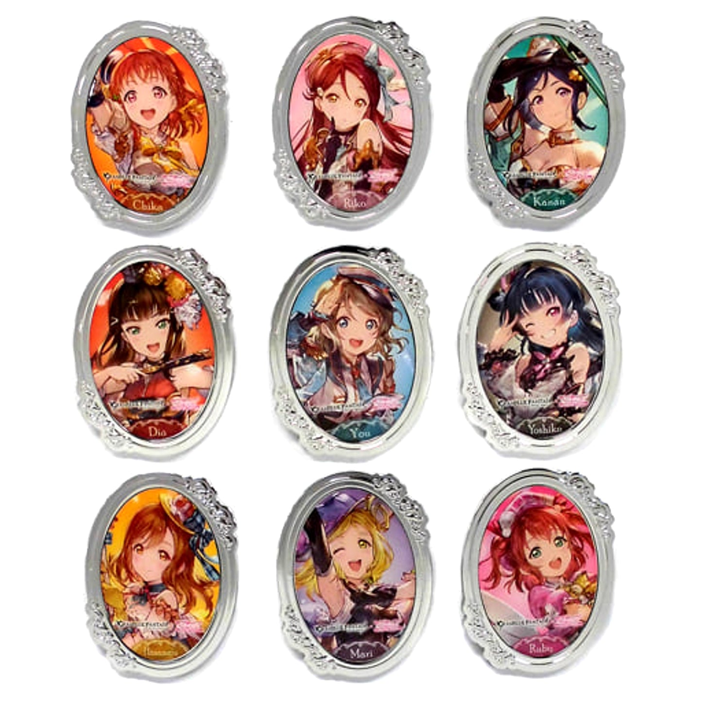 Granblue Fantasy x Love Live! Sunshine!! Chika Takami & Others Pins All 9 Types Set Pins [USED]