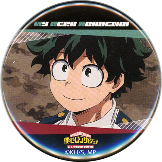 My Hero Academia Izuku Midoriya 56mm Can Badge J-World Tokyo Limited Mini Game Snow Tubing Game! Success Prize Buttons [USED]
