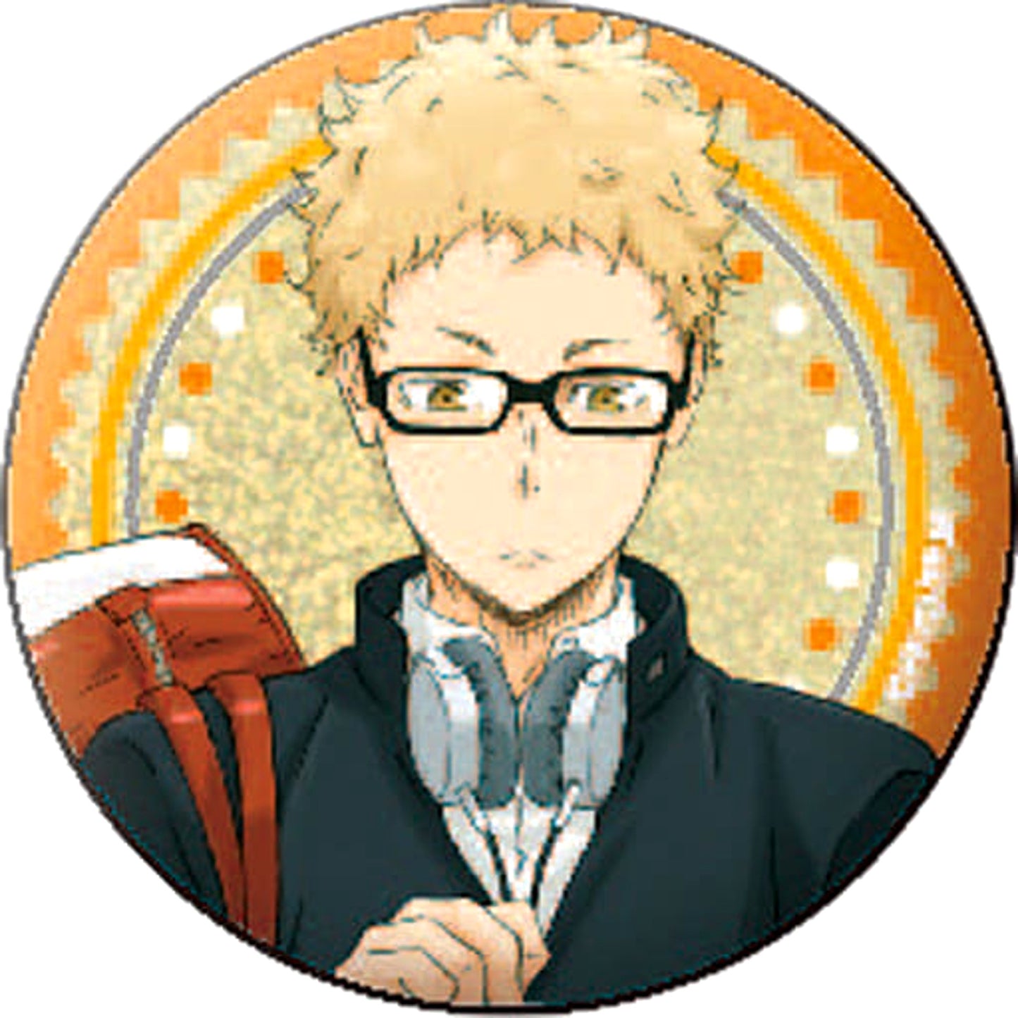 Kei Tsukishima Glitter Button Haikyu!! Button Collection [USED]