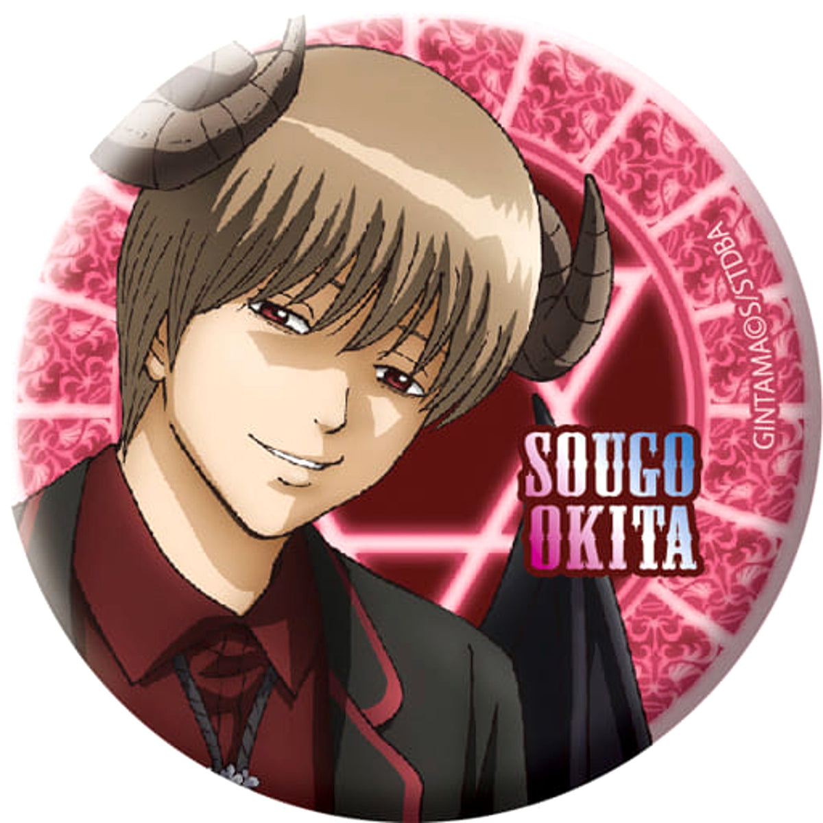 Gintama Sougo Okita Devil Ver. Can Badge Collection Buttons [USED]
