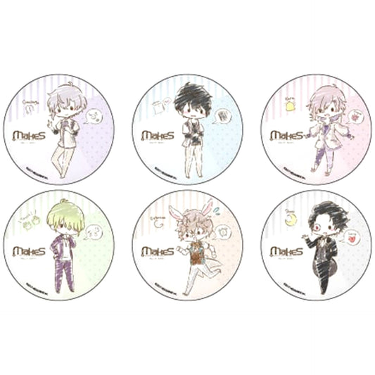 MakeS: Ohayou, Watashi no Sei Sei & Others Graph Art Design Can Badge 01 All 6 Types Set Buttons [USED]