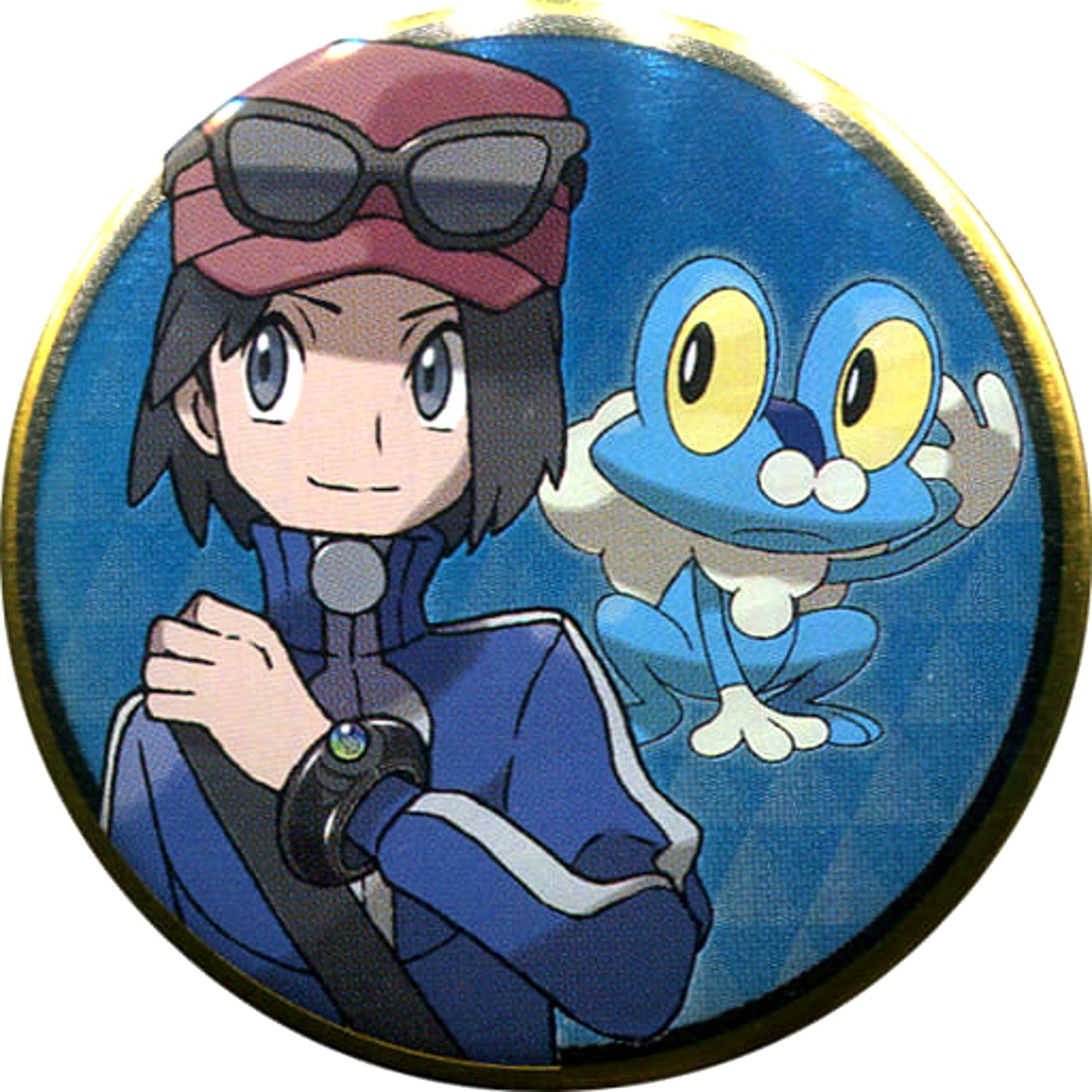 Pokemon Boy Protagonist Froakie Can Badge Collection Kalos Region Arc Pokemon Center Limited Buttons [USED]
