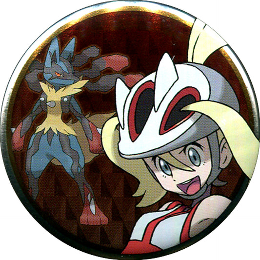 Korrina & Lucario Pokemon Button Collection Kalos Region Pokemon Center Limited [USED]