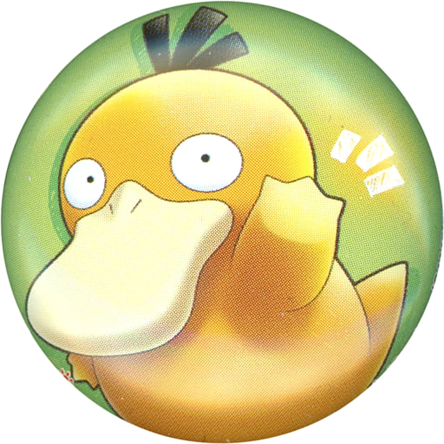 Pokemon Psyduck Koduck with You Can Badge Itsumo Oen Arigato Pokemon Center Limited Buttons [USED]