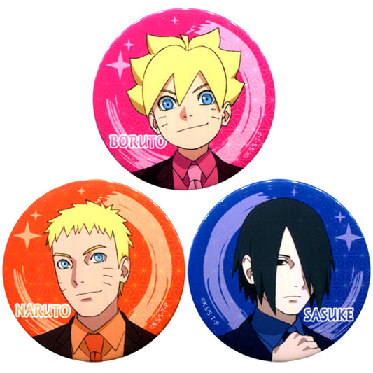 Naruto & Sasuke & Boruto Boruto: Naruto Next Generations Jump Festa Illustration Button Set of 3 Jump Festa 2019 Goods [USED]