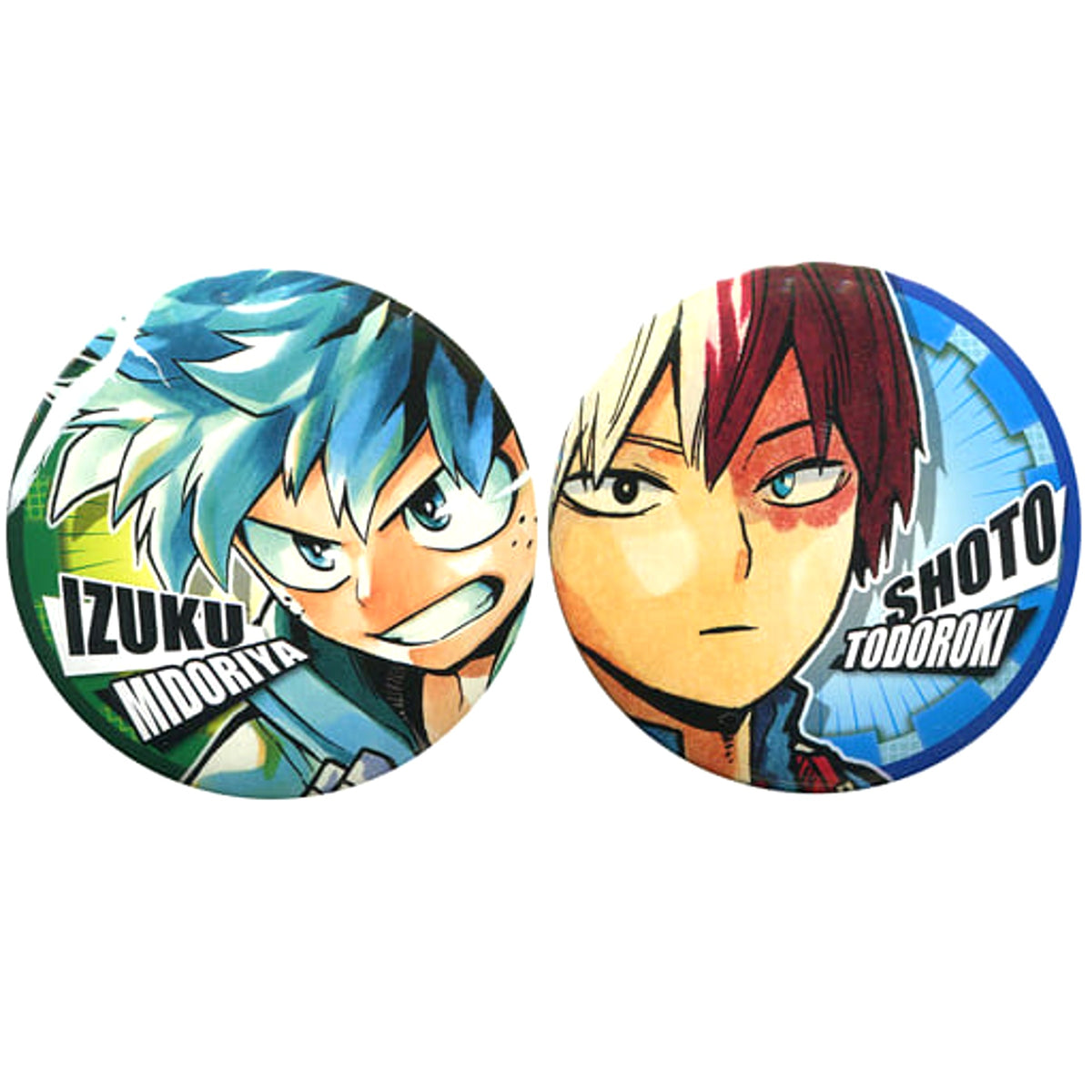 My Hero Academia Izuku Midoriya Shoto Todoroki JF2019 Limited Ver. Collection Can Badge Jump Festa 2019 Limited Set of 2 Buttons [USED]