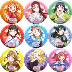 Chika Takami & Others Lovelive! Sunshine!! The School Idol Movie Over The Rainbow All 9 Types Set Button 7-Eleven Limited Target Product Purchase Privilege [USED]
