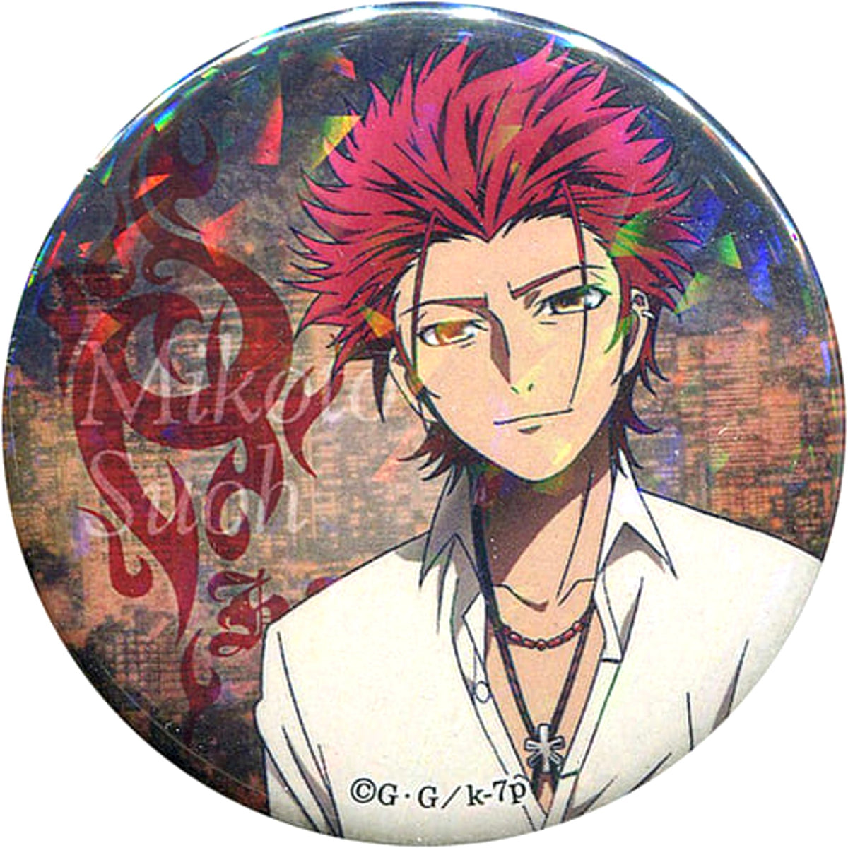 K Mikoto Suo Key Visual Hologram Can Badge K The Exhibition Survive! Limited Buttons [USED]