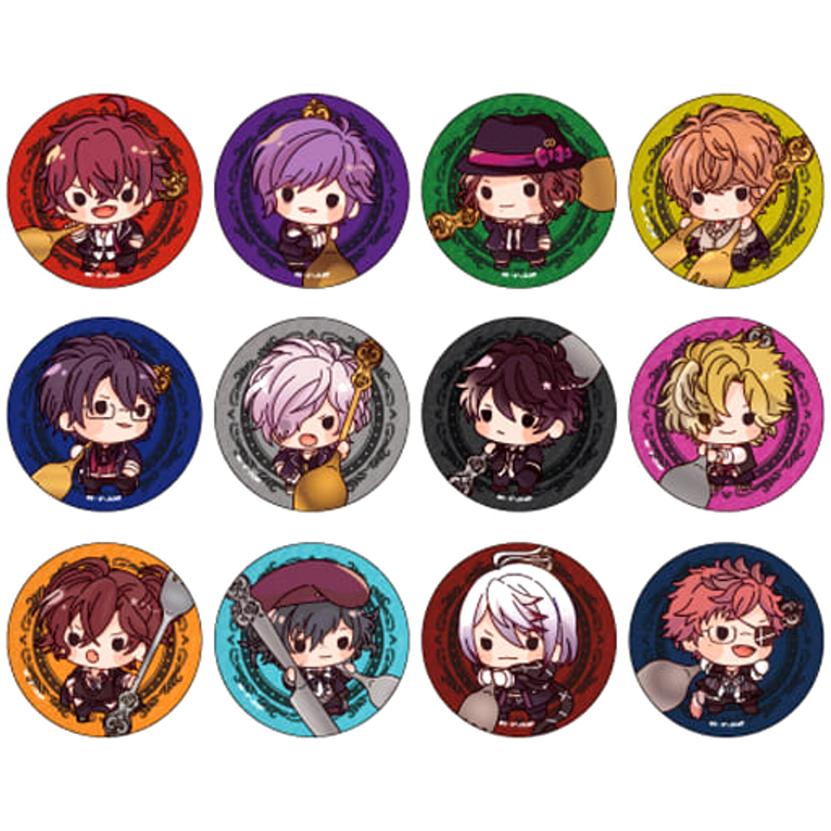 Diabolik Lovers More, Blood Ayato Sakamaki & Others Can Badge 04 All 12 Types Set Buttons [USED]