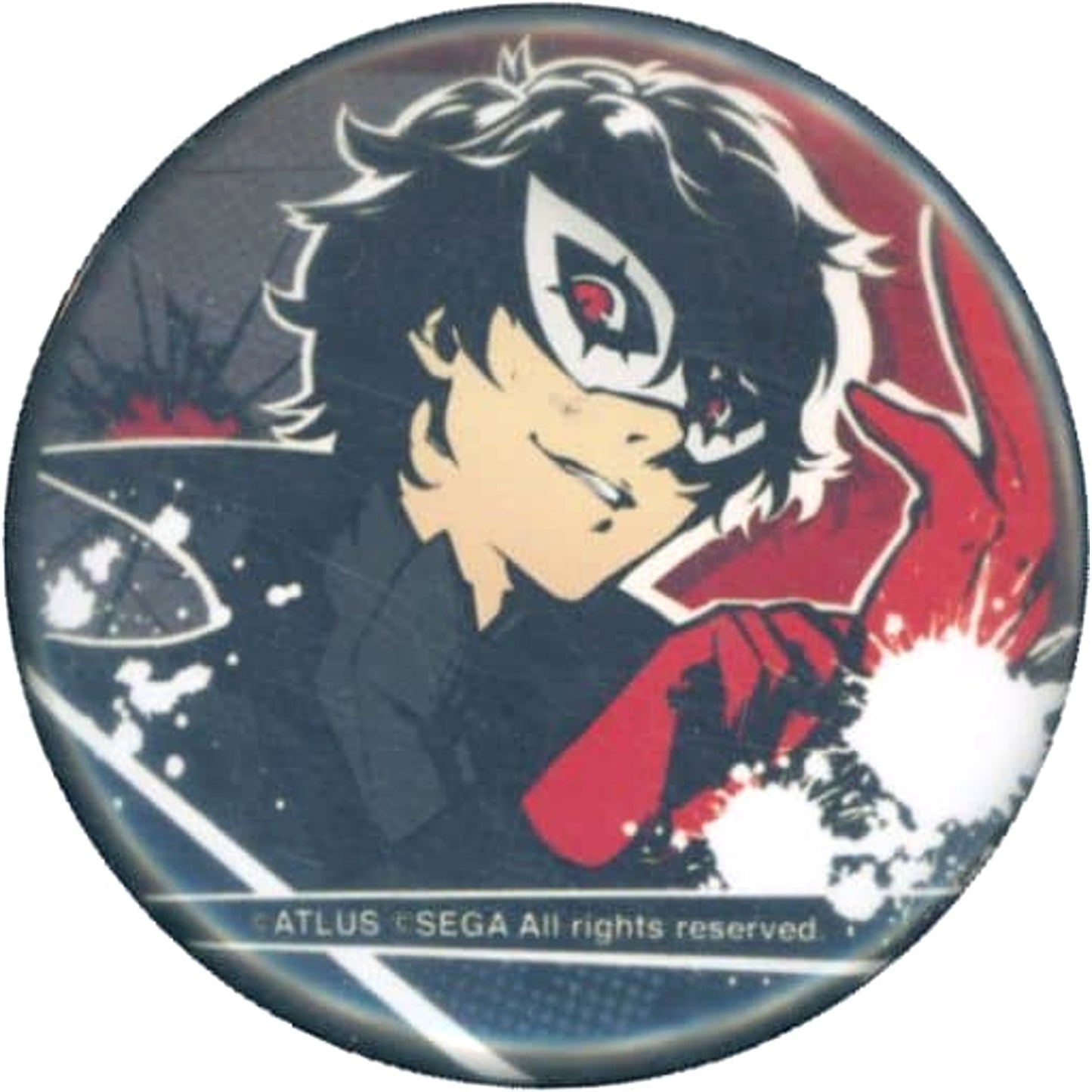 Protagonist Joker Persona 5 Button Shujinko no Hokago in Akihabara Limited Teach Me King! Gunabout Lesson Oda Special! Shooting Prize [USED]