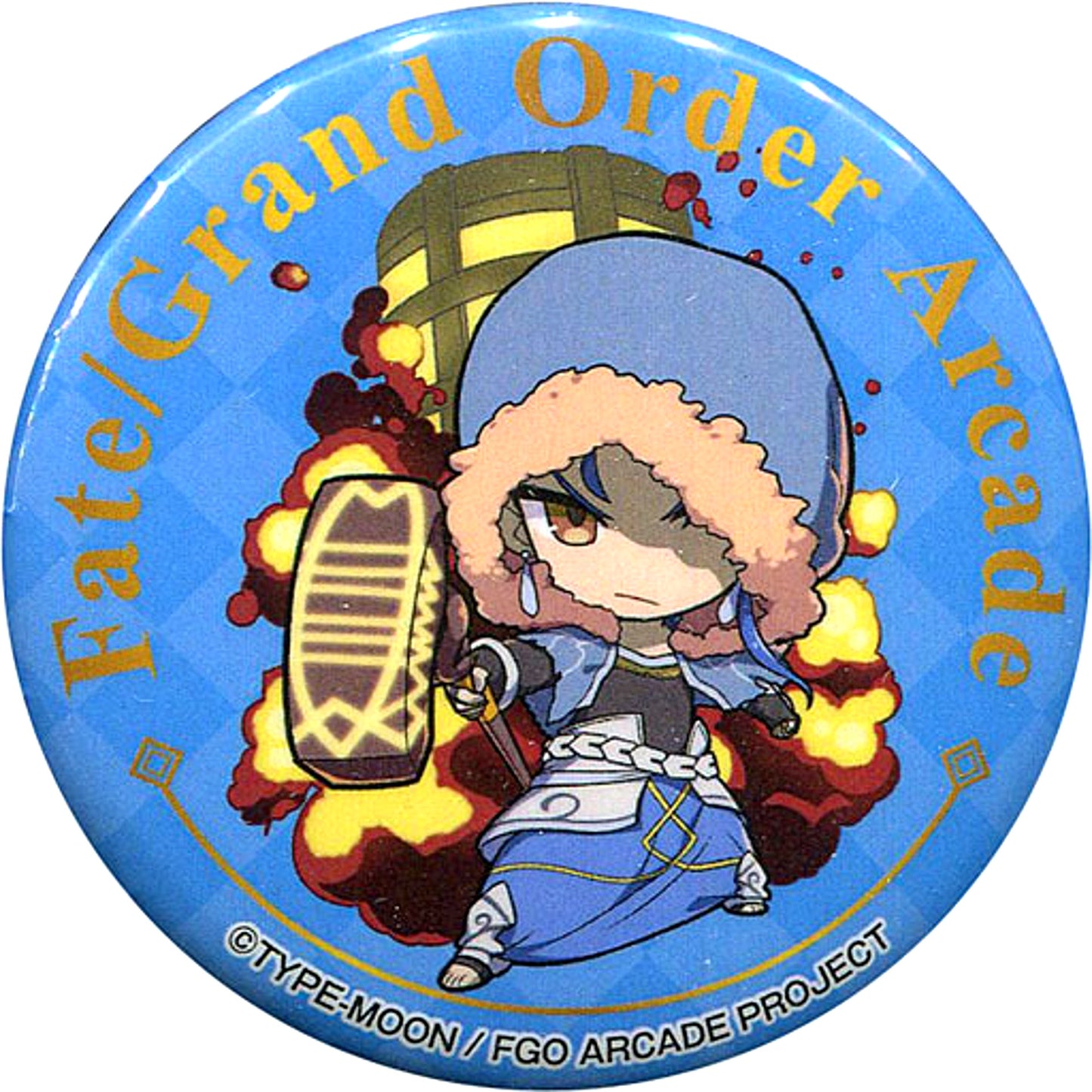 Caster Cu Chulainn Fate/Grand Order Arcade Deformed Button A Sega Collabo Cafe [USED]