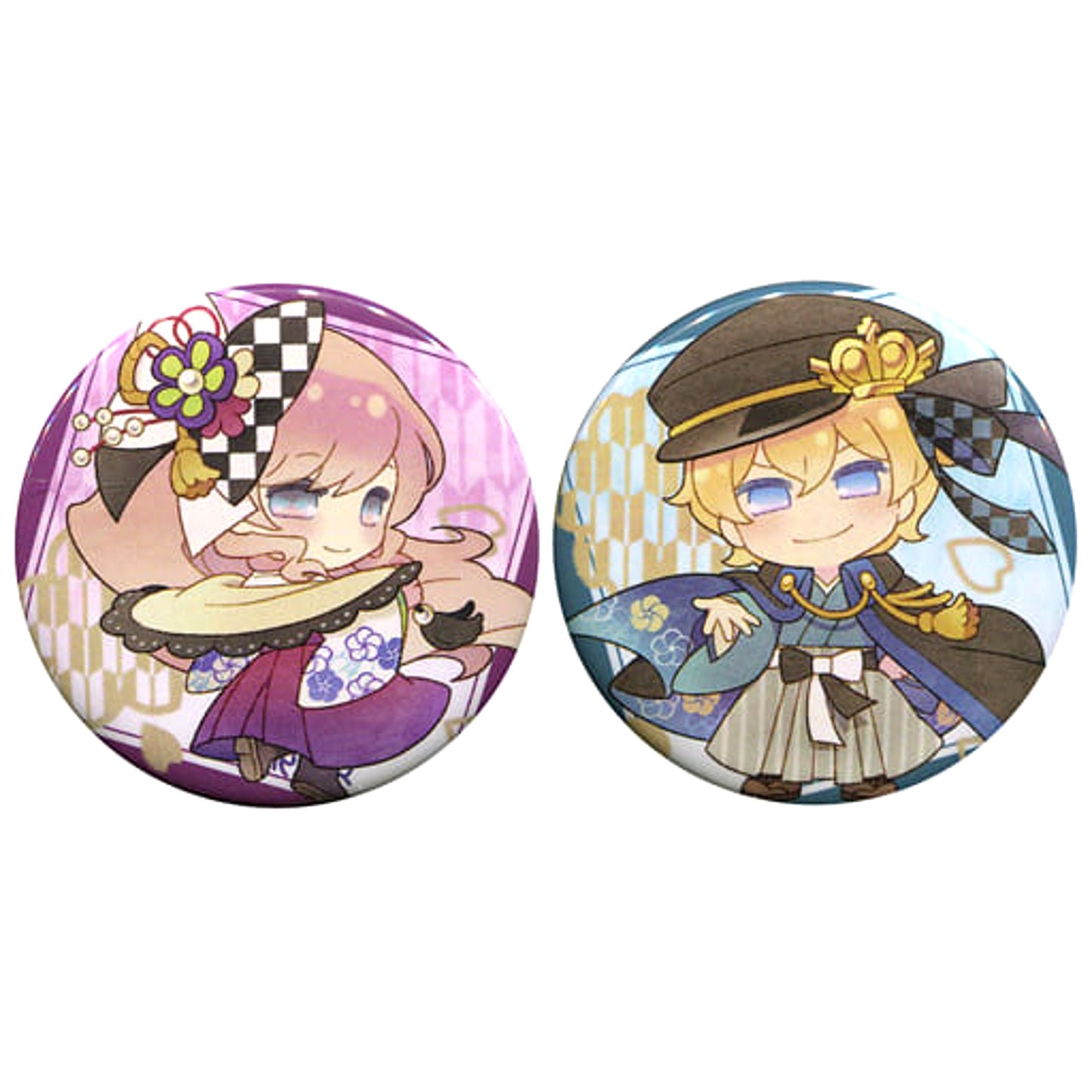 Taisho x Alice Alice Sayuri Kuji 2018 Can Badge animate Girls Festival 2018 Limited Prize D Set of 2 Buttons [USED]