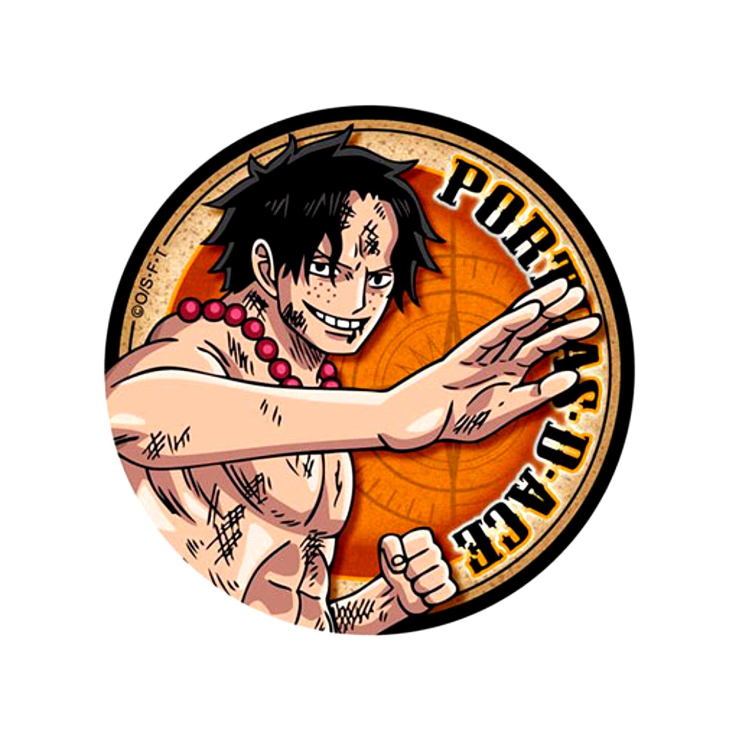 Portgas D. Ace One Piece Luffy & Ace BIG Button [USED]