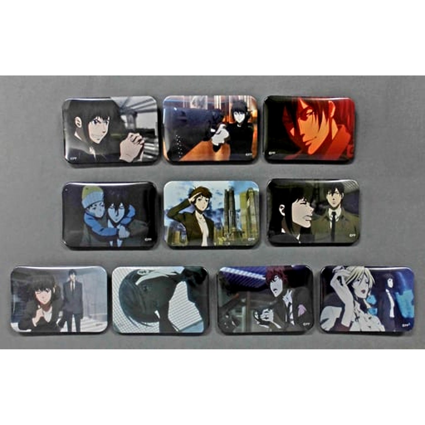 Psycho-Pass: Sinners of the System Case.1 Crime and Punishment Mika Shimotsuki & Others Trading Rectangle Can Badge All 10 Types Set Buttons [USED]