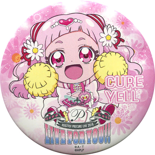 Hug tto! PreCure Cure Yell SD Can Badge Live 2018 Live For You!! Limited Buttons [USED]