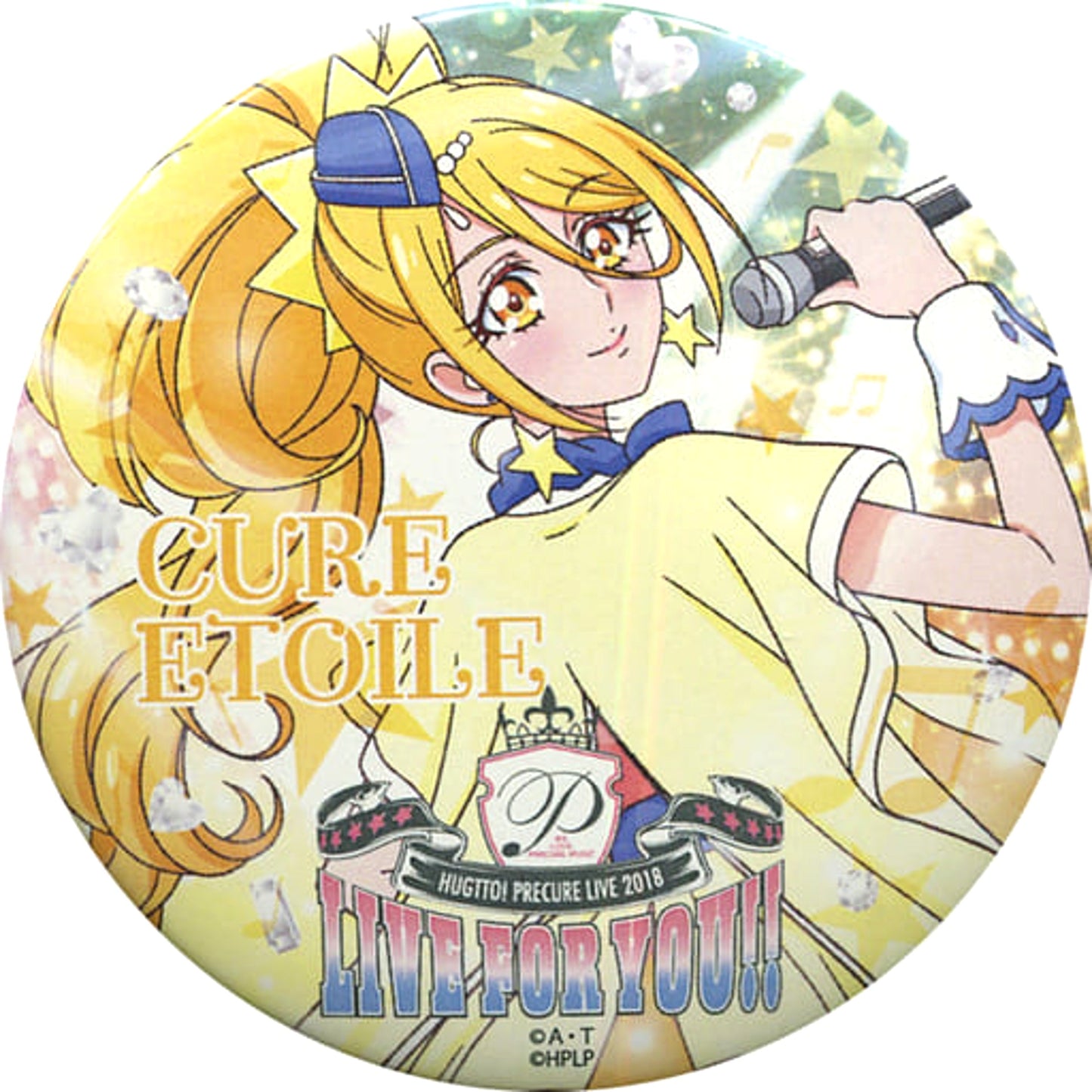 Hug tto! PreCure Cure Etoile Natural Proportions Can Badge Live 2018 Live For You!! Limited Buttons [USED]