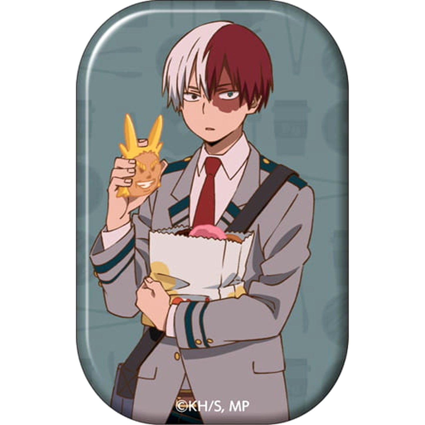 Shoto Todoroki My Hero Academia Chara Badge Collection Donut [USED]