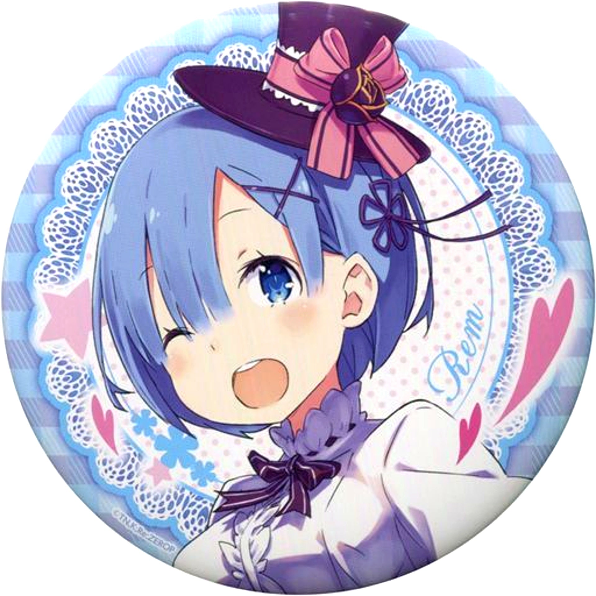 Rem Re:Zero Starting Life in Another World Big Button with Stand Prize C-2 Rakuten Collection Ram and Rem's Birthday Life 2019 [USED]