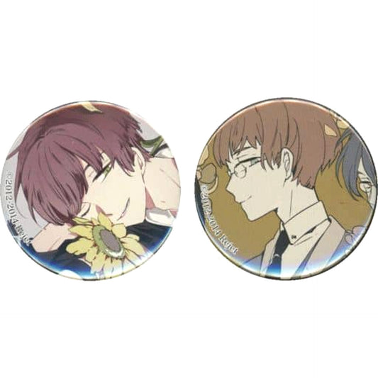 Susumu Yamazaki Shinsengumi Hiyoroku Wasurenagusa Set of 2 Kuji 44mm Button Set Prize D-8 [USED]