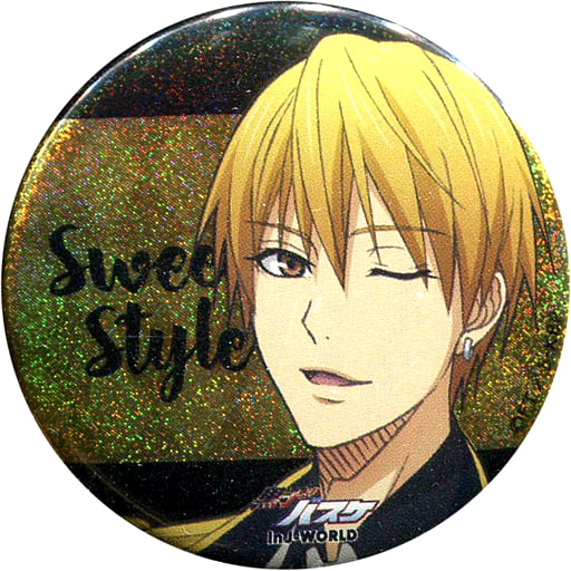 Ryota Kise Kuroko's Basketball 44mm Glitter Button J-World Collection Sweets Style Ver.Special Limited Mini Attraction Manager no Oshigoto Cake Prize [USED]