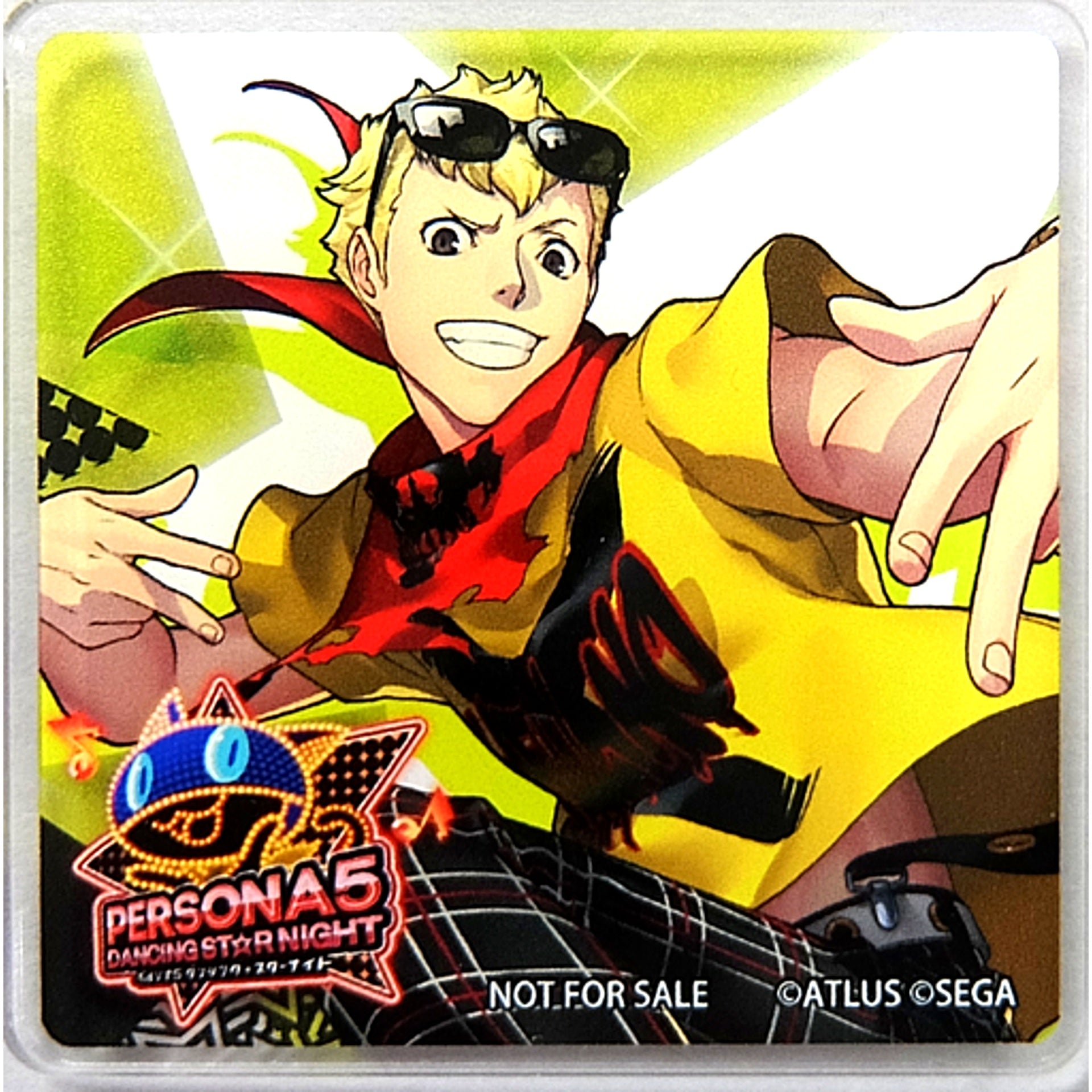 Ryuji Sakamoto Persona 5 Dancing Star Night Acrylic Badge PS4 PS Vita Software Futaba Tosho Purchase Bonus [USED]