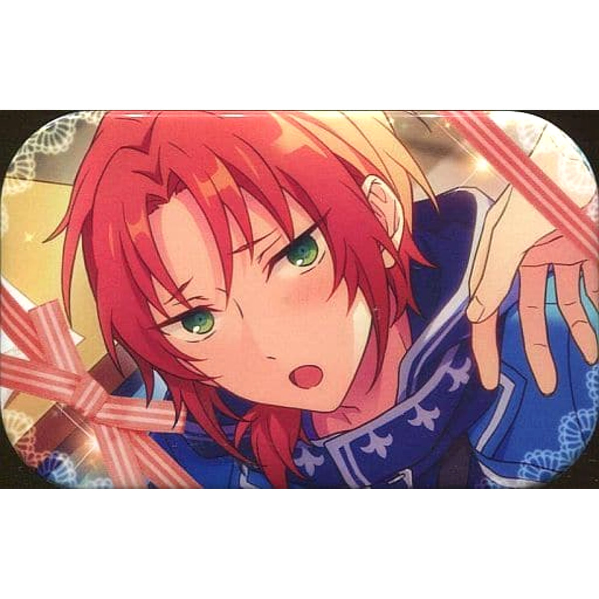 Ensemble Stars! Leo Tsukinaga Valentine Marukaku Can Badge 2019Ver. Buttons [USED]