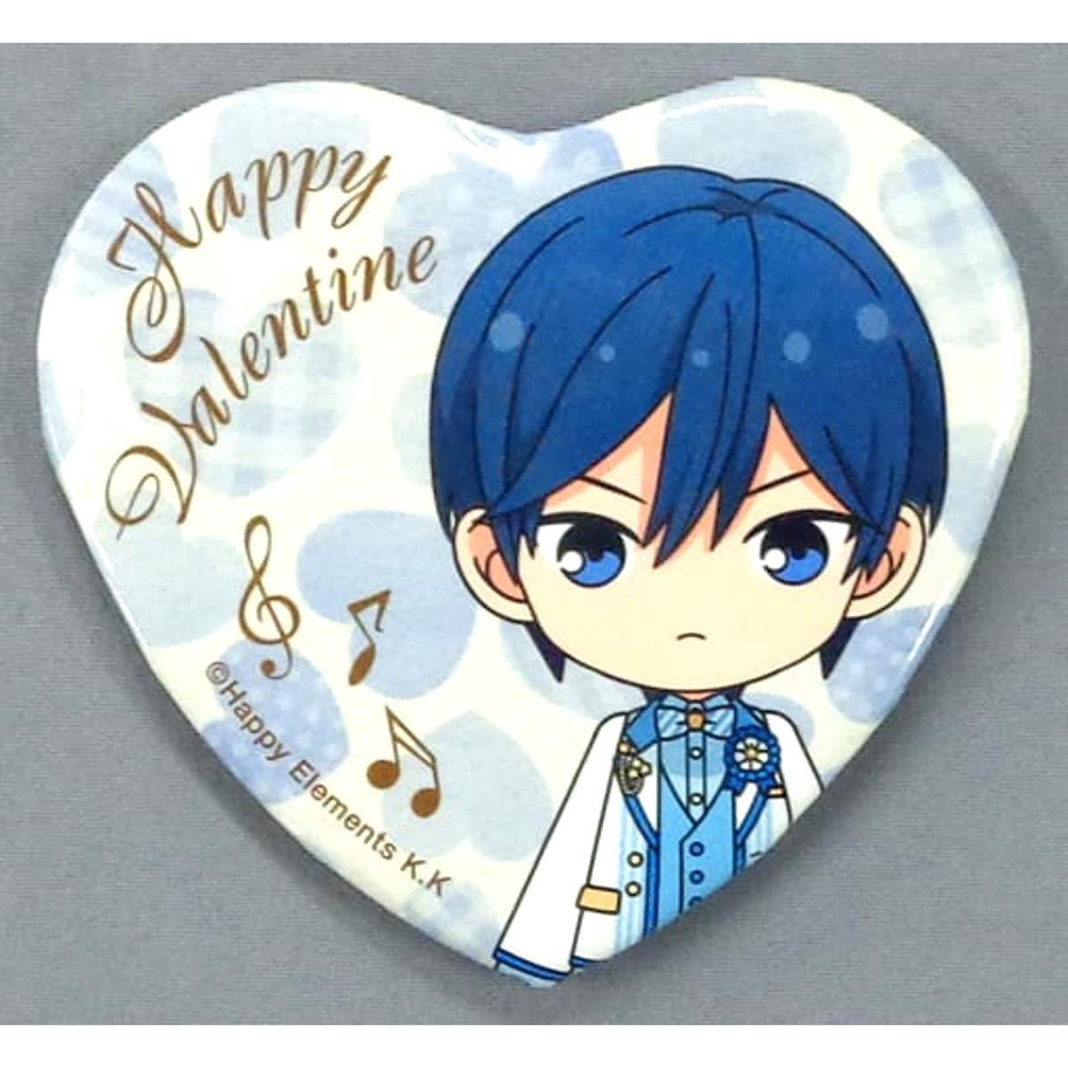 Ensemble Stars! Hokuto Hidaka Valentine Heart Can Badge 3rd Anniversary Group A Valentine Marukaku Can Badge 2019 Ver. Purchase Bonus Buttons [USED]