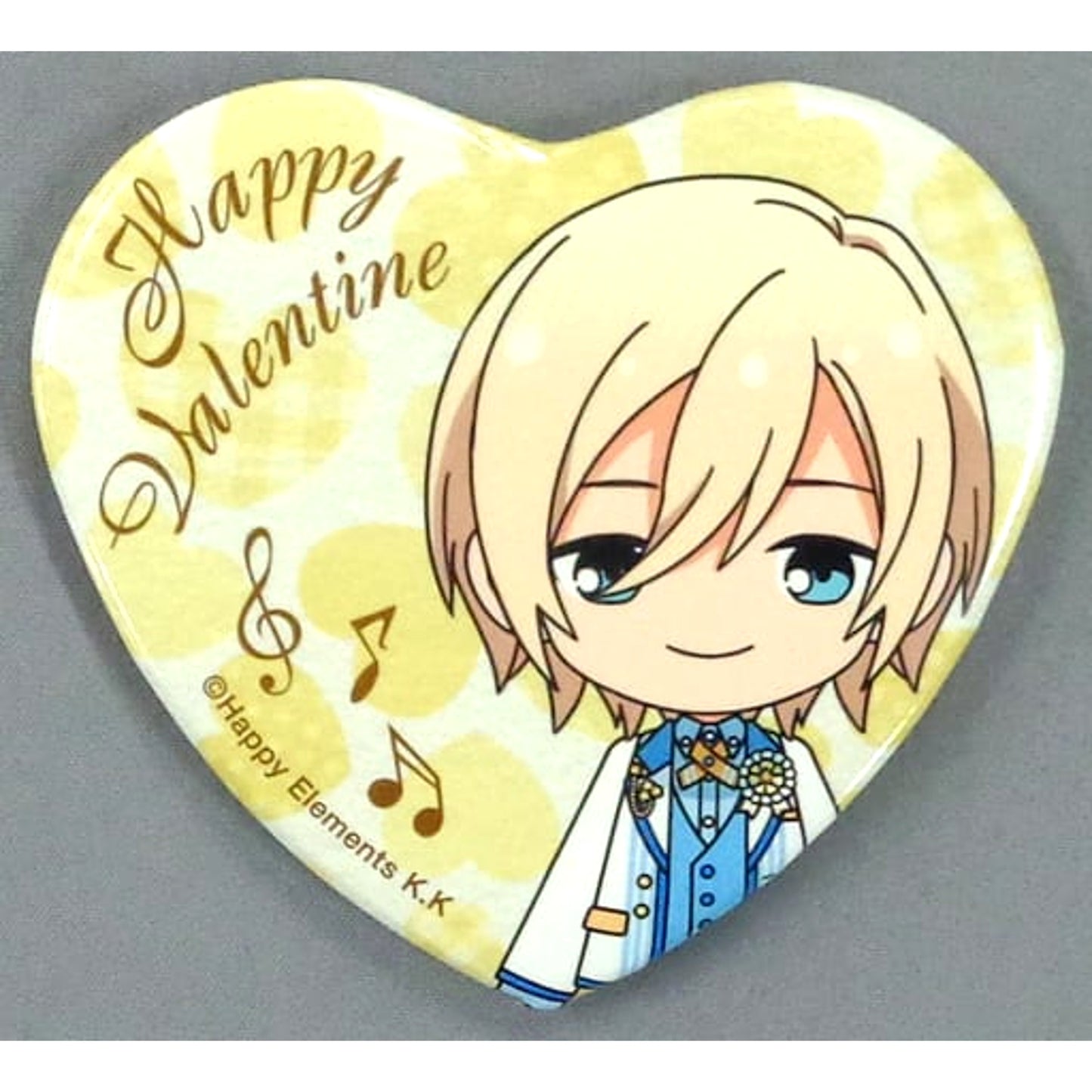 Ensemble Stars! Eichi Tenshouin Valentine Heart Button 3rd Anniversary Group A Valentine Marukaku Button 2019 Ver. Purchase Bonus [USED]