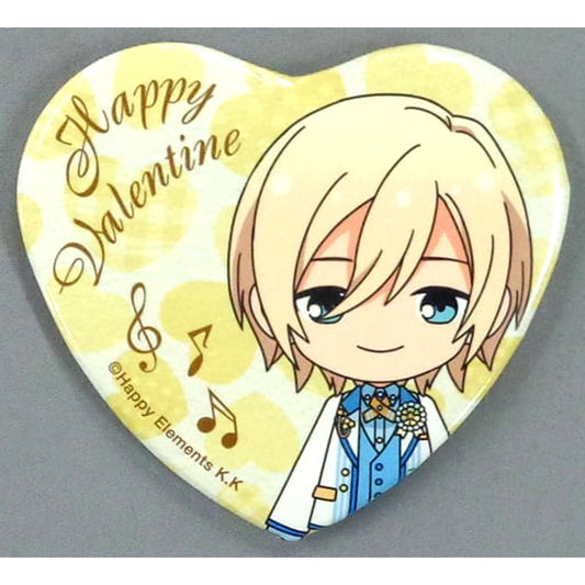 Ensemble Stars! Eichi Tenshouin Valentine Heart Button 3rd Anniversary Group A Valentine Marukaku Button 2019 Ver. Purchase Bonus [USED]