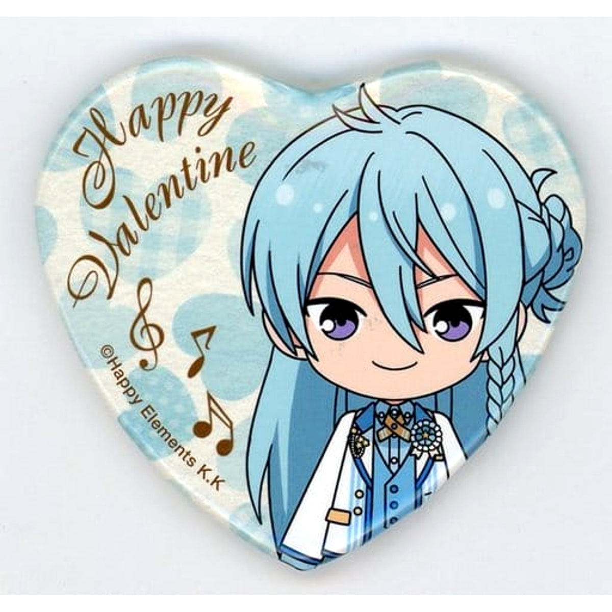 Ensemble Stars! Wataru Hibiki Valentine Heart Can Badge 3rd Anniversary Group A Valentine Marukaku Can Badge 2019 Ver. Purchase Bonus Buttons [USED]