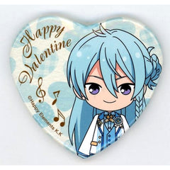 Ensemble Stars! Wataru Hibiki Valentine Heart Can Badge 3rd Anniversary Group A Valentine Marukaku Can Badge 2019 Ver. Purchase Bonus Buttons [USED]