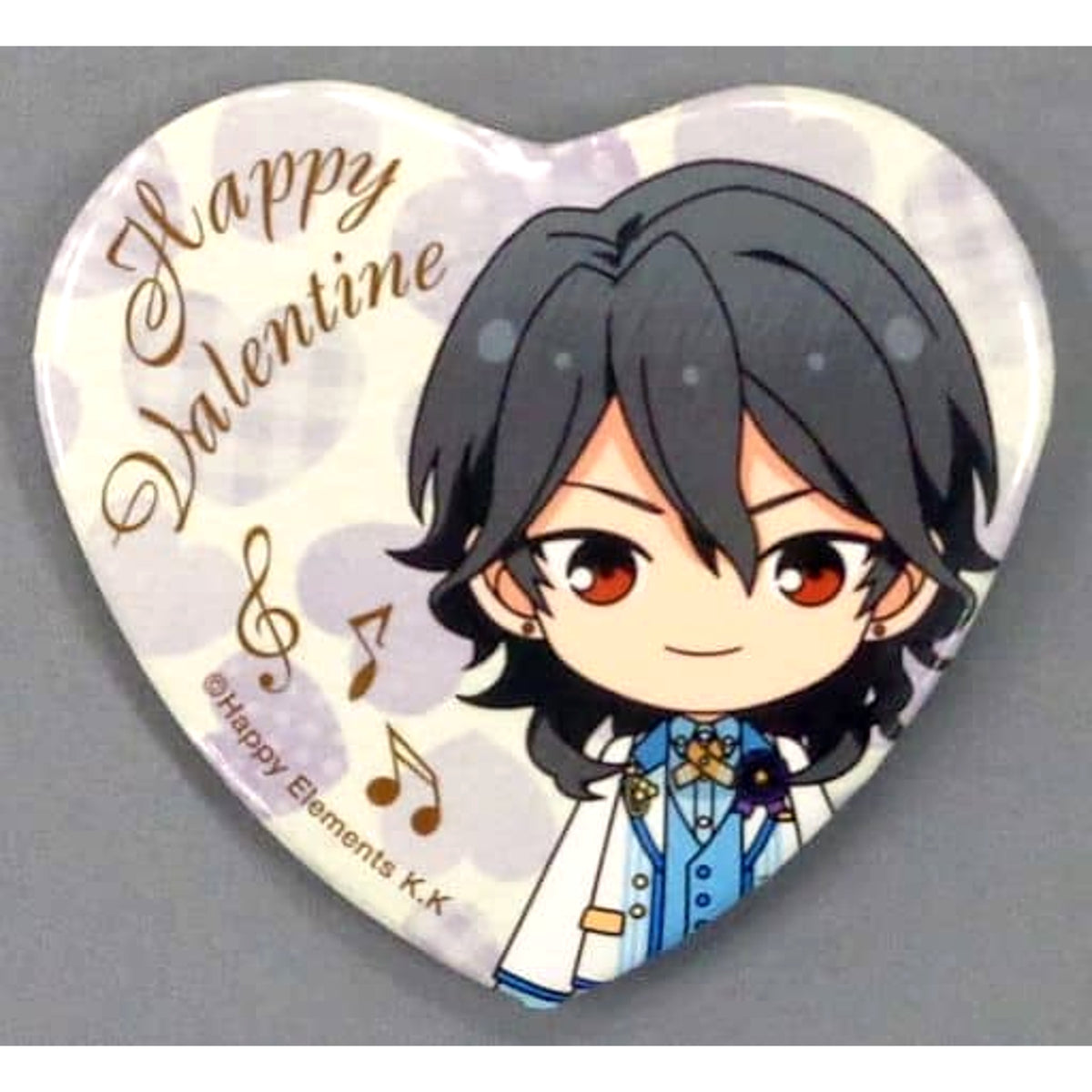 Ensemble Stars! Rei Sakuma Valentine Heart Can Badge 3rd Anniversary Group A Valentine Marukaku Can Badge 2019 Ver. Purchase Bonus Buttons [USED]