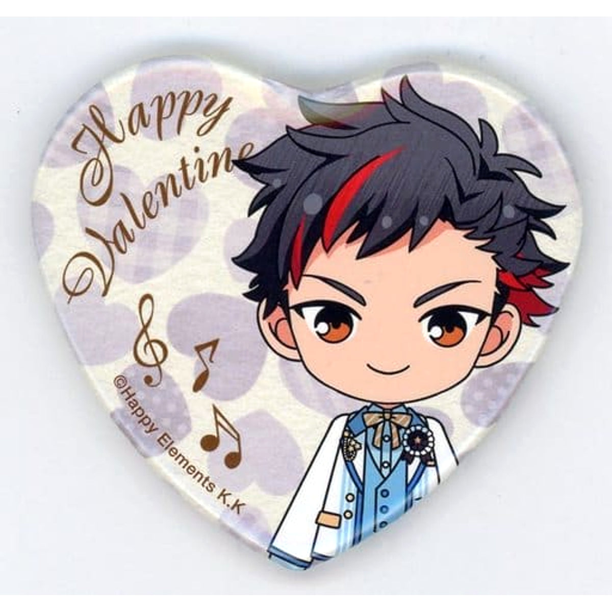 Ensemble Stars! Tetora Nagumo Valentine Heart Can Badge 3rd Anniversary Group A Valentine Marukaku Can Badge 2019 Ver. Purchase Bonus Buttons [USED]