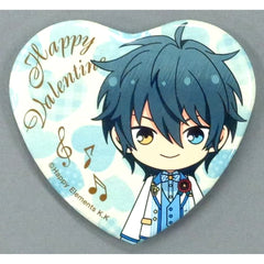 Ensemble Stars! Mika Kagehira Valentine Heart Can Badge 3rd Anniversary Group A Valentine Marukaku Can Badge 2019 Ver. Purchase Bonus Buttons [USED]