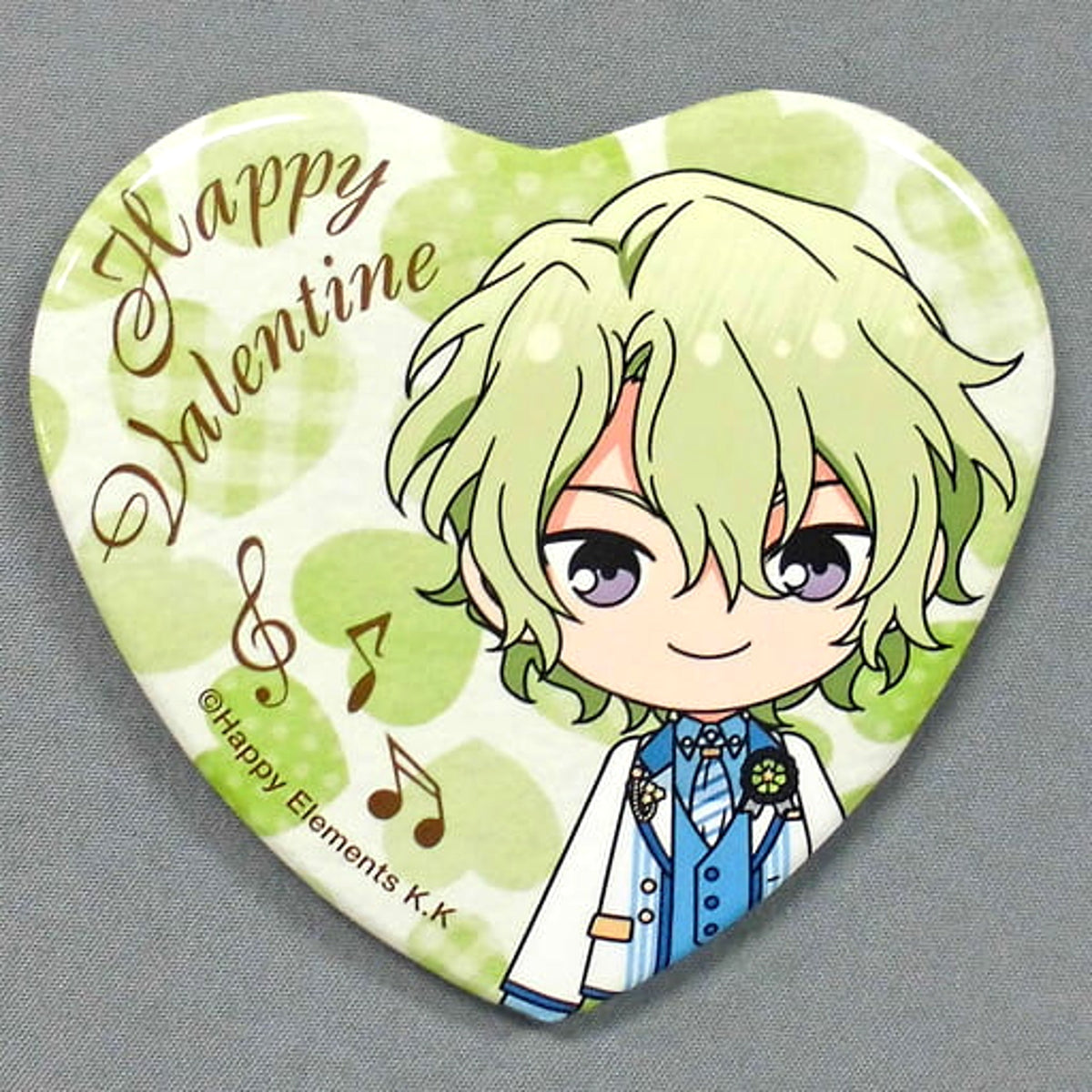 Ensemble Stars! Hiyori Tomoe Valentine Heart Can Badge 3rd Anniversary Group A Valentine Marukaku Can Badge 2019 Ver. Purchase Bonus Buttons [USED]