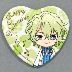 Ensemble Stars! Hiyori Tomoe Valentine Heart Can Badge 3rd Anniversary Group A Valentine Marukaku Can Badge 2019 Ver. Purchase Bonus Buttons [USED]